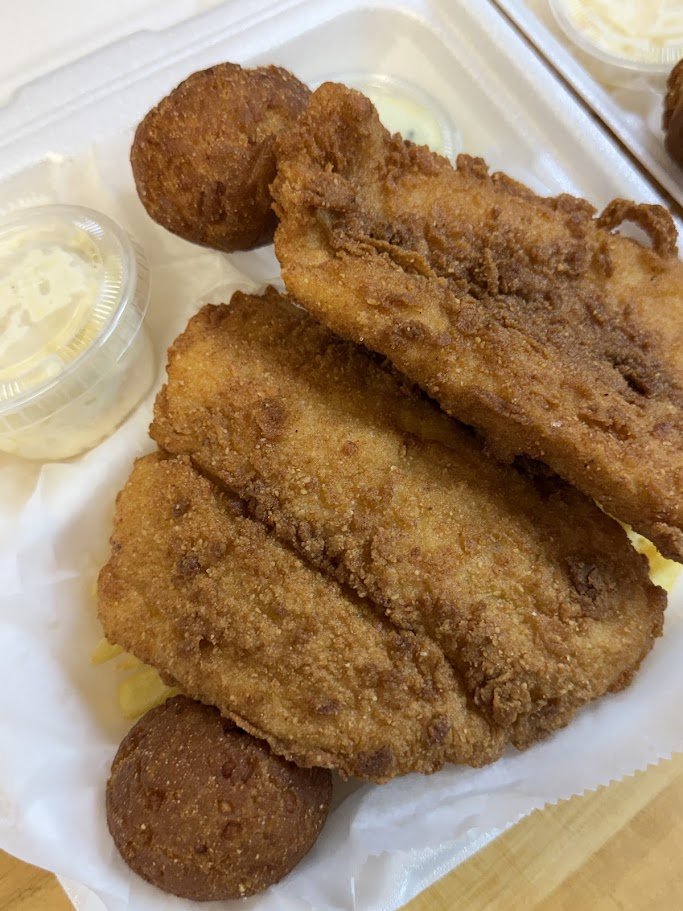 Fresh seafood served in generous portions.